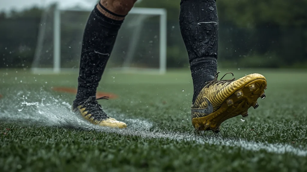 Football Boots Wet
